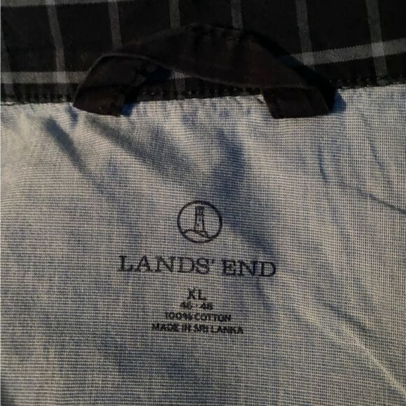 Lands End Mens Plaid Pajamas Size XL‎ Button Up Cabincore Grandpa Dad Lou… - Picture 6 of 12